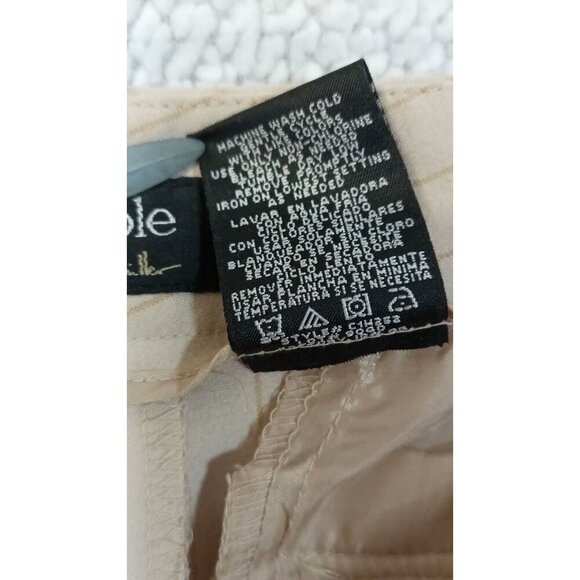 Nicole Miller Women's Beige Dress Pants Pink Pinstripe Size 6 With Pockets - Picture 8 of 11